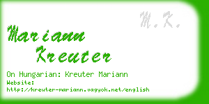 mariann kreuter business card